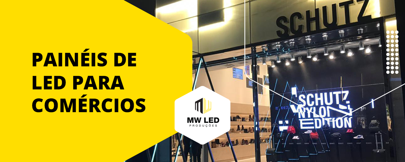 Painel de led para comércio